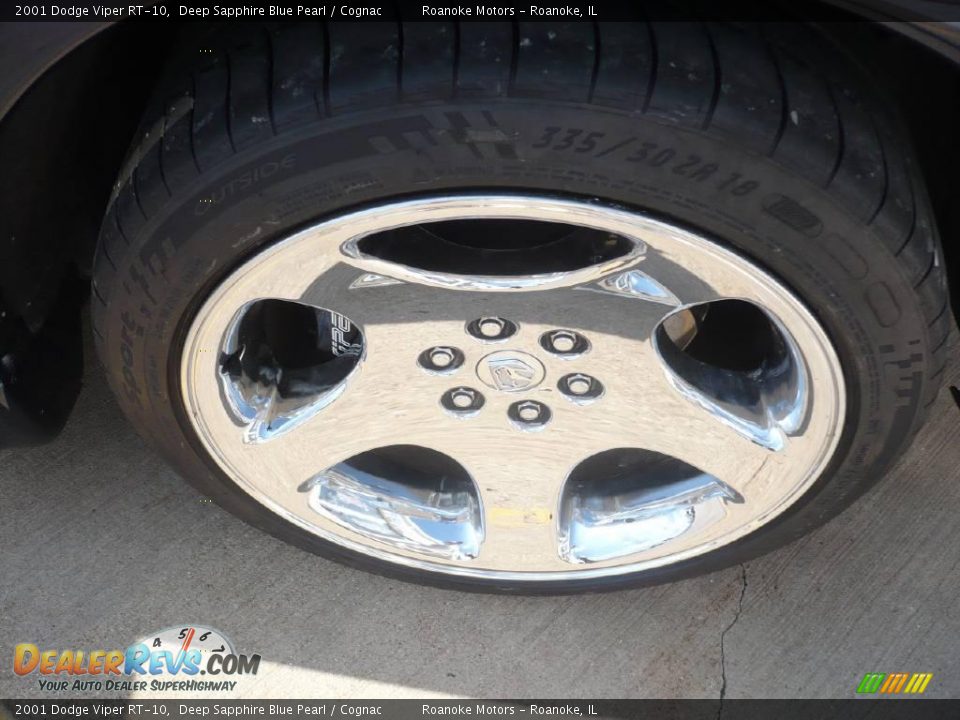 2001 Dodge Viper RT-10 Deep Sapphire Blue Pearl / Cognac Photo #15