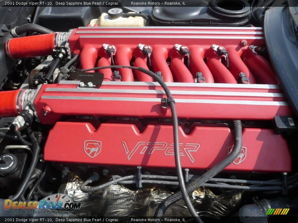 2001 Dodge Viper RT-10 Deep Sapphire Blue Pearl / Cognac Photo #23