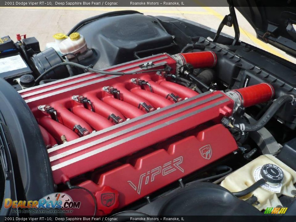 2001 Dodge Viper RT-10 Deep Sapphire Blue Pearl / Cognac Photo #25