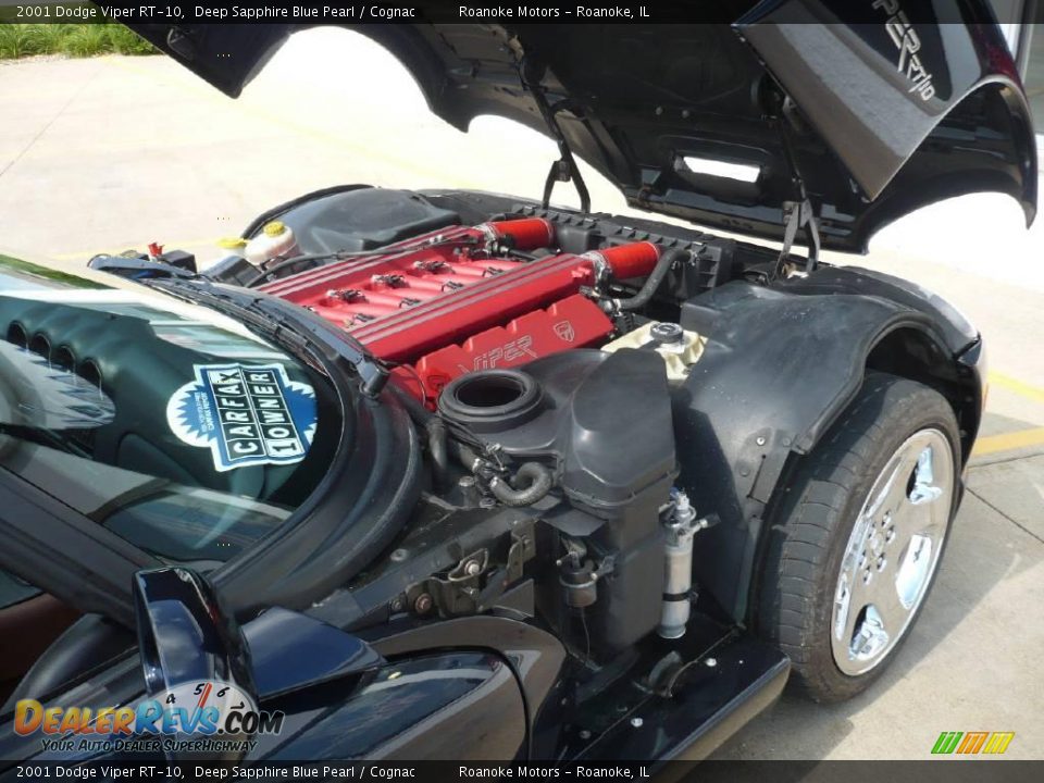 2001 Dodge Viper RT-10 Deep Sapphire Blue Pearl / Cognac Photo #26