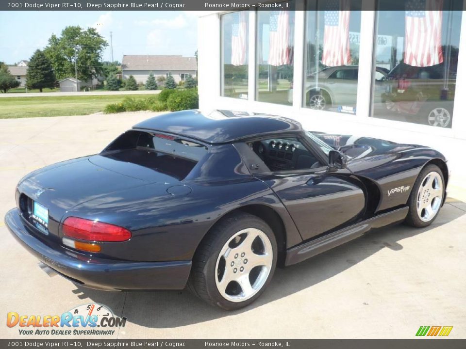 2001 Dodge Viper RT-10 Deep Sapphire Blue Pearl / Cognac Photo #31