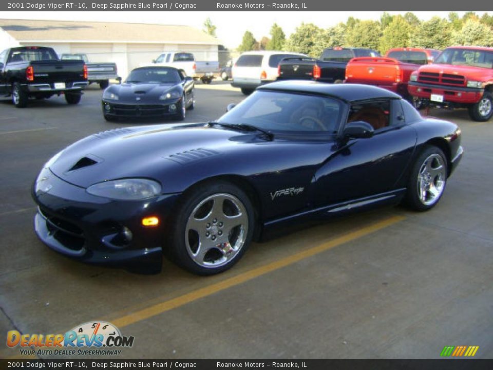 2001 Dodge Viper RT-10 Deep Sapphire Blue Pearl / Cognac Photo #35