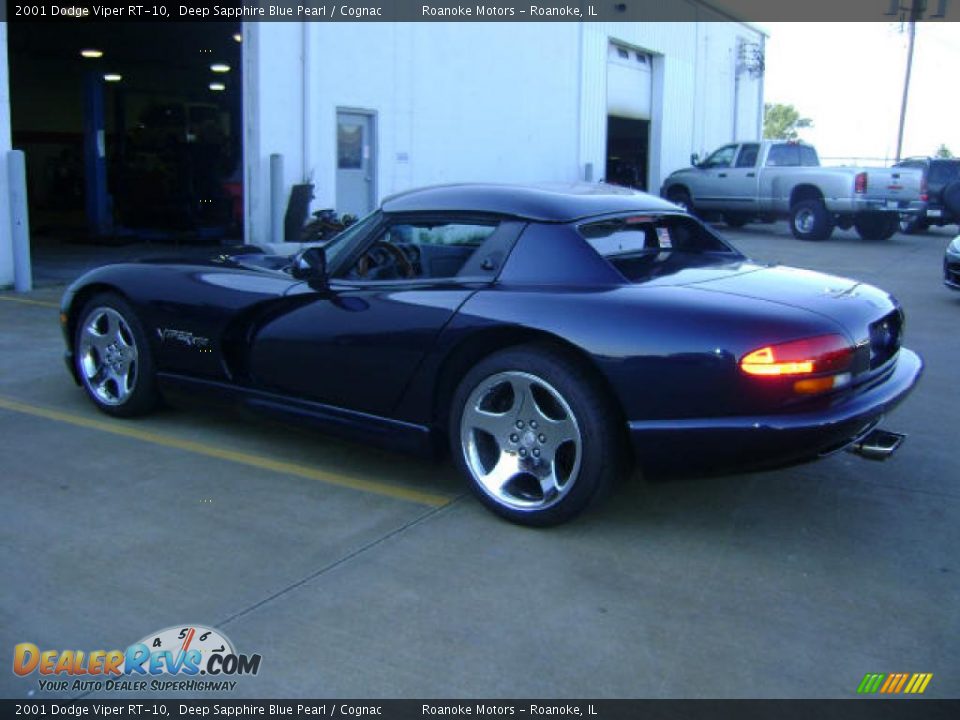 2001 Dodge Viper RT-10 Deep Sapphire Blue Pearl / Cognac Photo #36