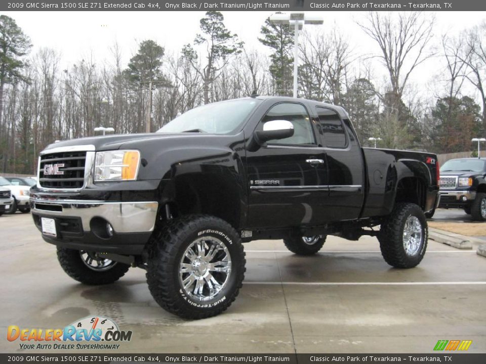 2009 GMC Sierra 1500 SLE Z71 Extended Cab 4x4 Onyx Black / Dark Titanium/Light Titanium Photo #1