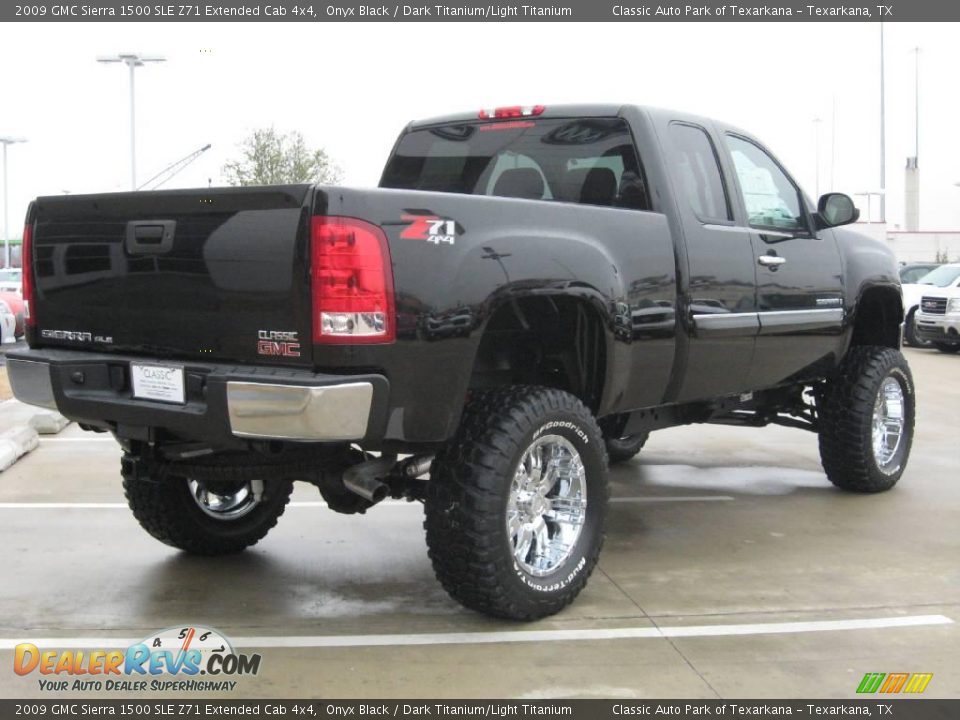 2009 GMC Sierra 1500 SLE Z71 Extended Cab 4x4 Onyx Black / Dark Titanium/Light Titanium Photo #5