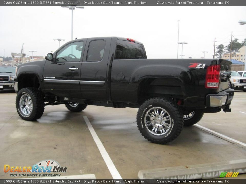 2009 GMC Sierra 1500 SLE Z71 Extended Cab 4x4 Onyx Black / Dark Titanium/Light Titanium Photo #6