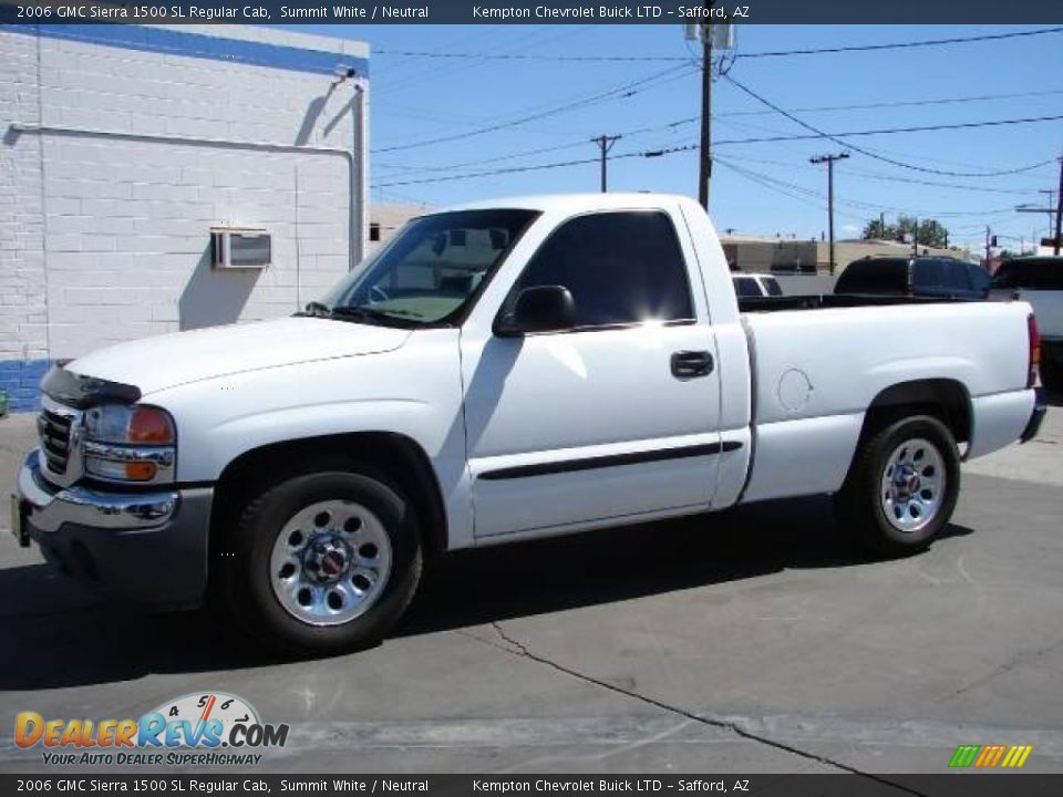 2006 GMC Sierra 1500 SL Regular Cab Summit White / Neutral Photo #2