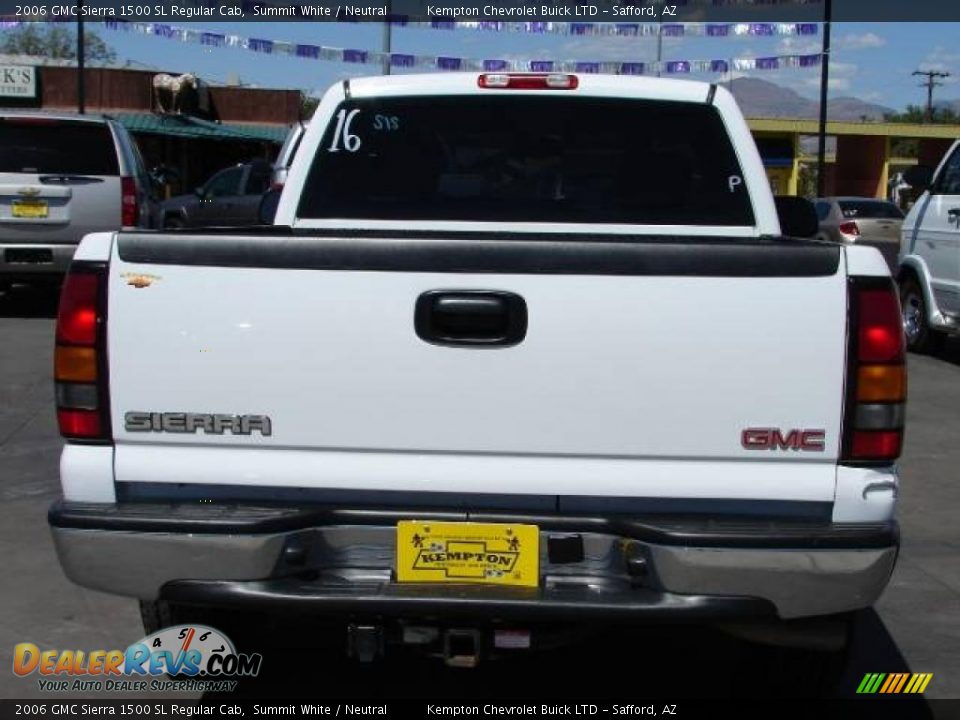 2006 GMC Sierra 1500 SL Regular Cab Summit White / Neutral Photo #3
