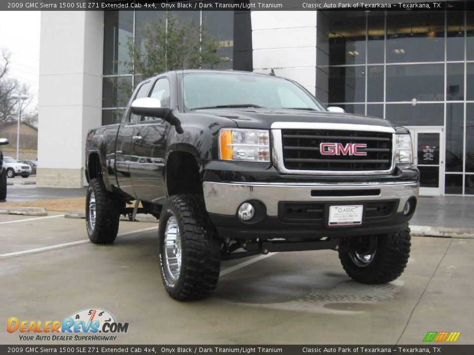 2009 GMC Sierra 1500 SLE Z71 Extended Cab 4x4 Onyx Black / Dark Titanium/Light Titanium Photo #30