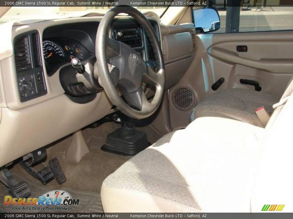 2006 GMC Sierra 1500 SL Regular Cab Summit White / Neutral Photo #6