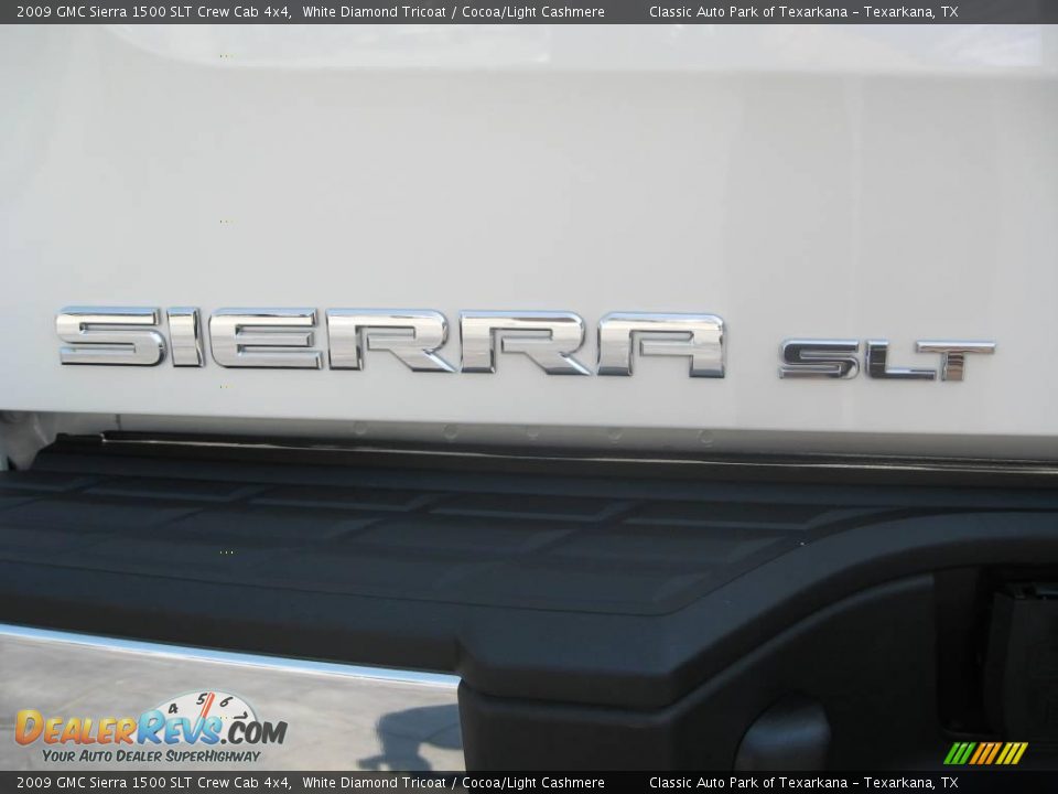 2009 GMC Sierra 1500 SLT Crew Cab 4x4 White Diamond Tricoat / Cocoa/Light Cashmere Photo #5