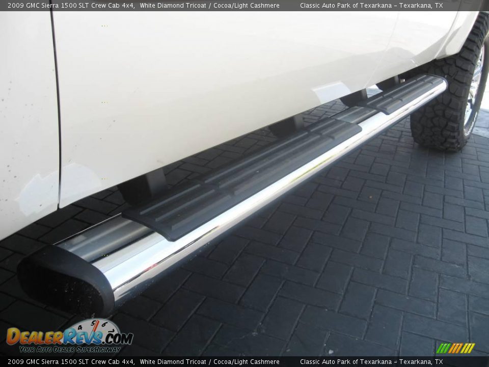 2009 GMC Sierra 1500 SLT Crew Cab 4x4 White Diamond Tricoat / Cocoa/Light Cashmere Photo #10