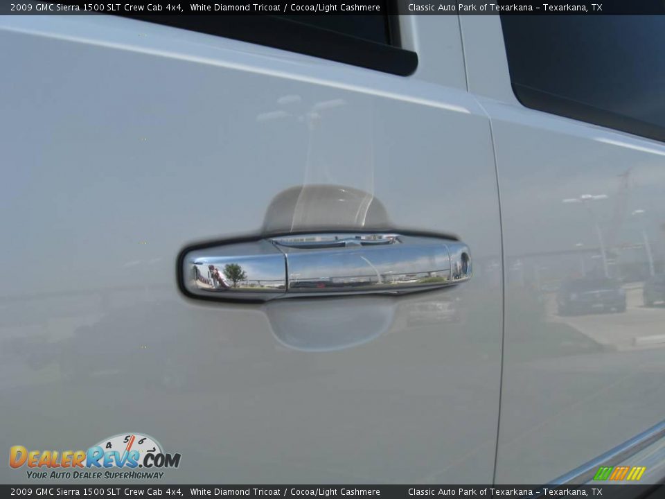 2009 GMC Sierra 1500 SLT Crew Cab 4x4 White Diamond Tricoat / Cocoa/Light Cashmere Photo #12