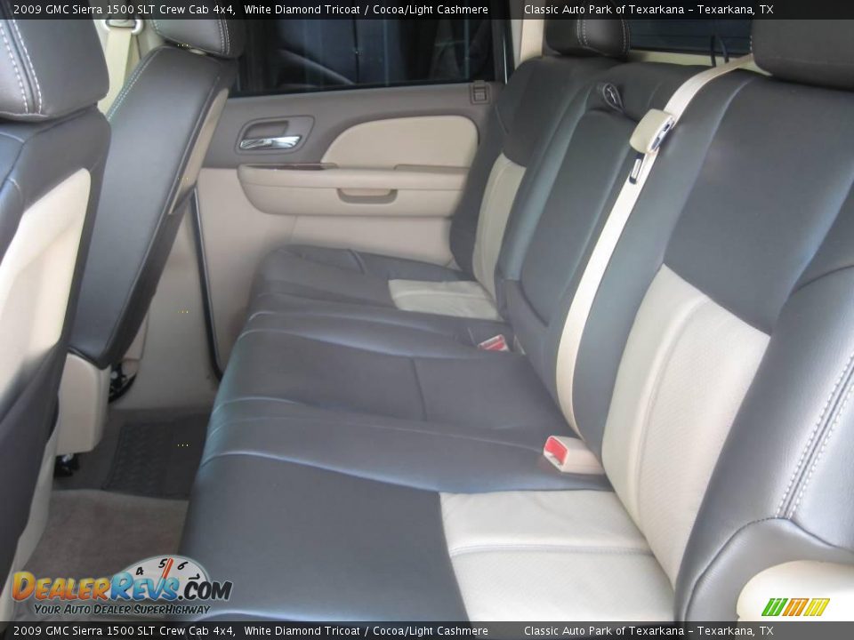 2009 GMC Sierra 1500 SLT Crew Cab 4x4 White Diamond Tricoat / Cocoa/Light Cashmere Photo #19