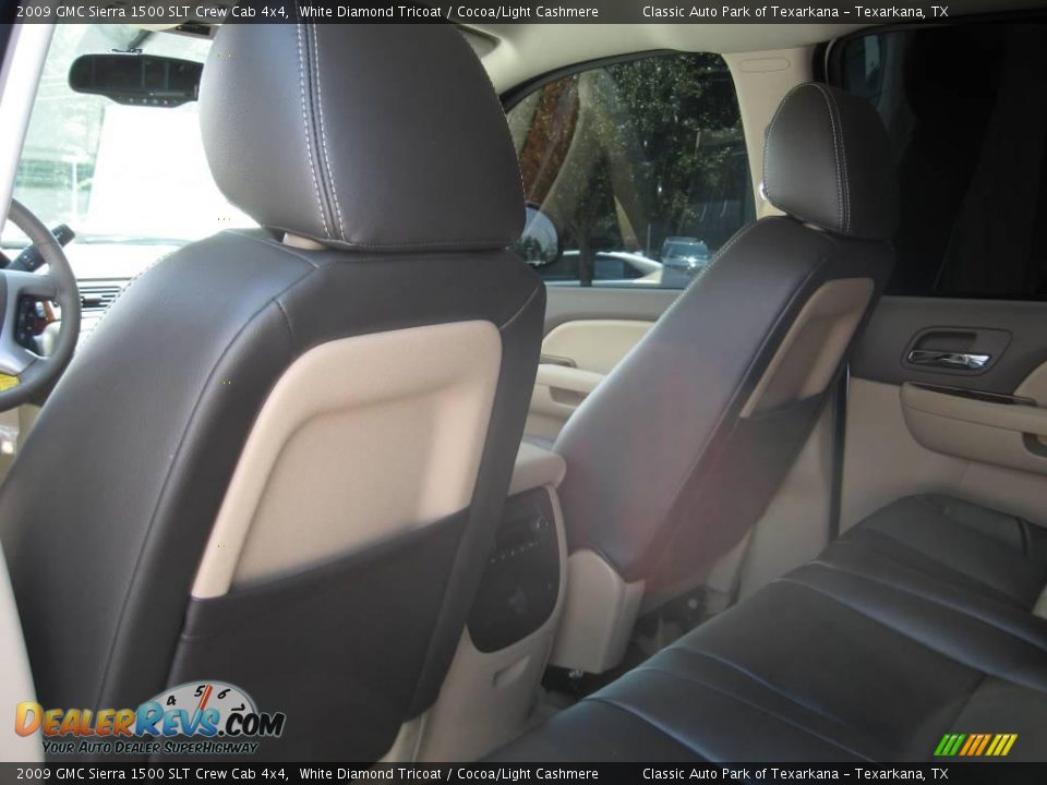 2009 GMC Sierra 1500 SLT Crew Cab 4x4 White Diamond Tricoat / Cocoa/Light Cashmere Photo #20
