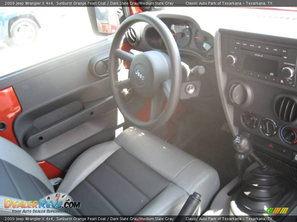 2009 Jeep Wrangler X 4x4 Sunburst Orange Pearl Coat / Dark Slate Gray/Medium Slate Gray Photo #5
