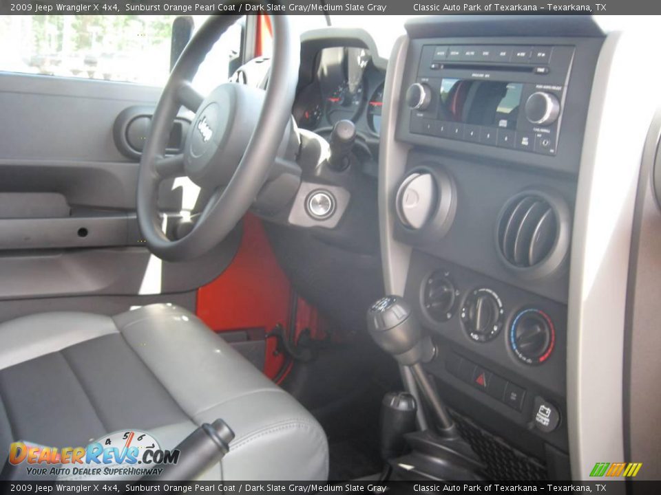 2009 Jeep Wrangler X 4x4 Sunburst Orange Pearl Coat / Dark Slate Gray/Medium Slate Gray Photo #6