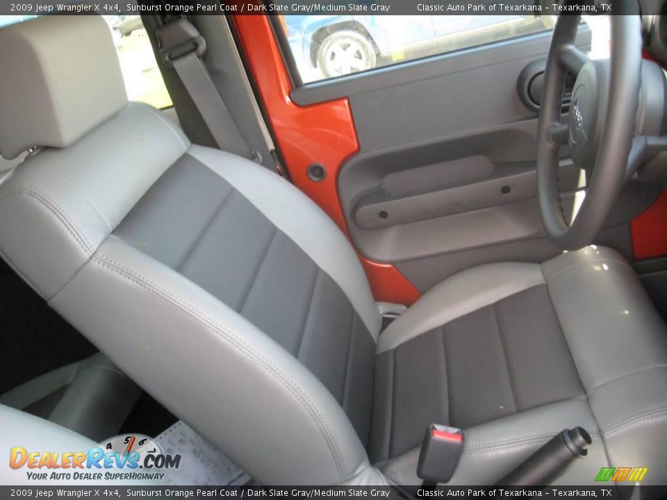 2009 Jeep Wrangler X 4x4 Sunburst Orange Pearl Coat / Dark Slate Gray/Medium Slate Gray Photo #7