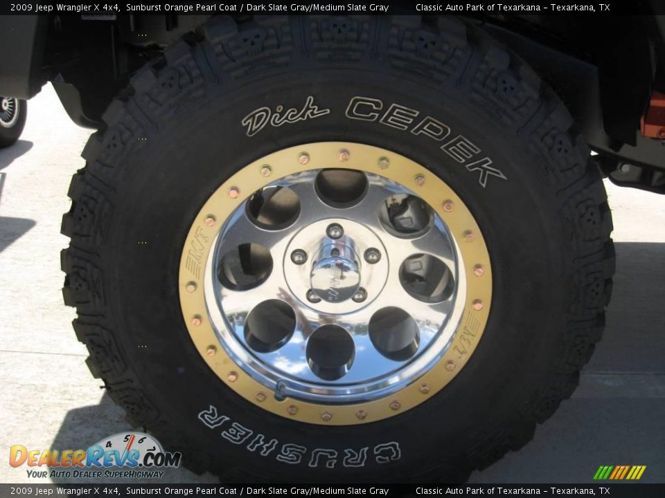 2009 Jeep Wrangler X 4x4 Sunburst Orange Pearl Coat / Dark Slate Gray/Medium Slate Gray Photo #9