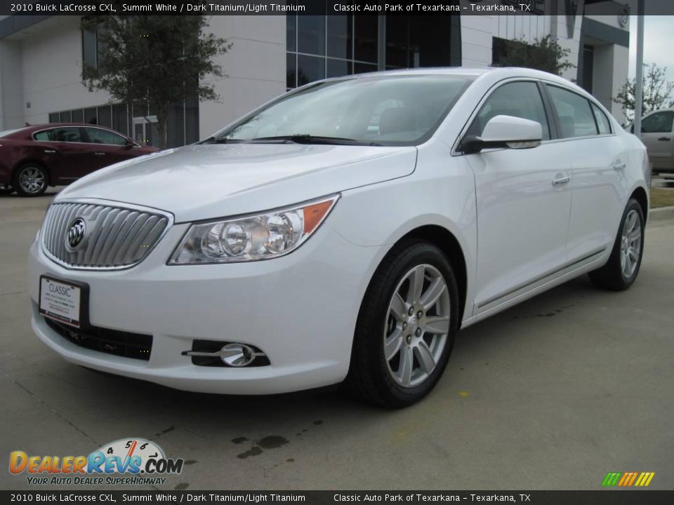 2010 Buick LaCrosse CXL Summit White / Dark Titanium/Light Titanium Photo #1