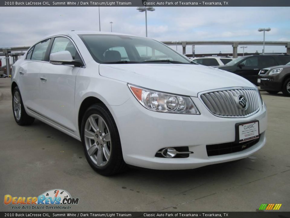 2010 Buick LaCrosse CXL Summit White / Dark Titanium/Light Titanium Photo #2