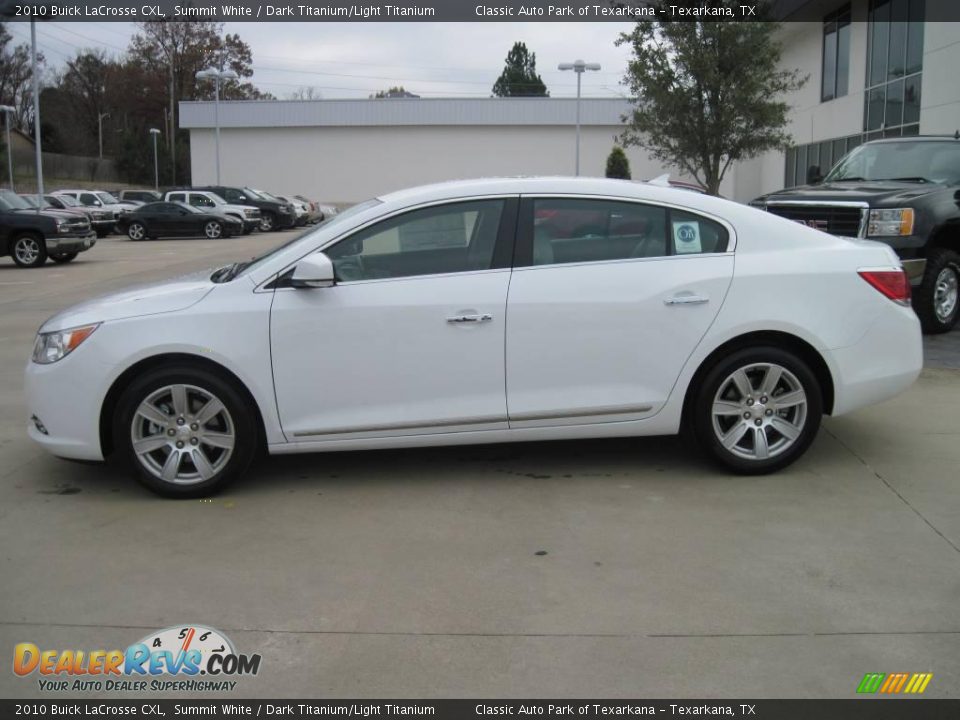 2010 Buick LaCrosse CXL Summit White / Dark Titanium/Light Titanium Photo #3