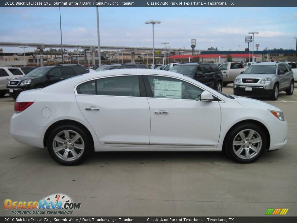 2010 Buick LaCrosse CXL Summit White / Dark Titanium/Light Titanium Photo #4