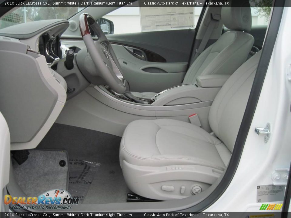 2010 Buick LaCrosse CXL Summit White / Dark Titanium/Light Titanium Photo #7