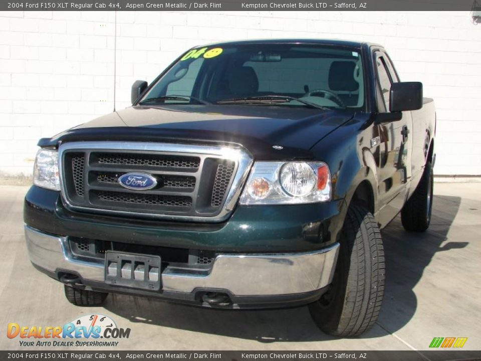 2004 Ford F150 XLT Regular Cab 4x4 Aspen Green Metallic / Dark Flint Photo #1