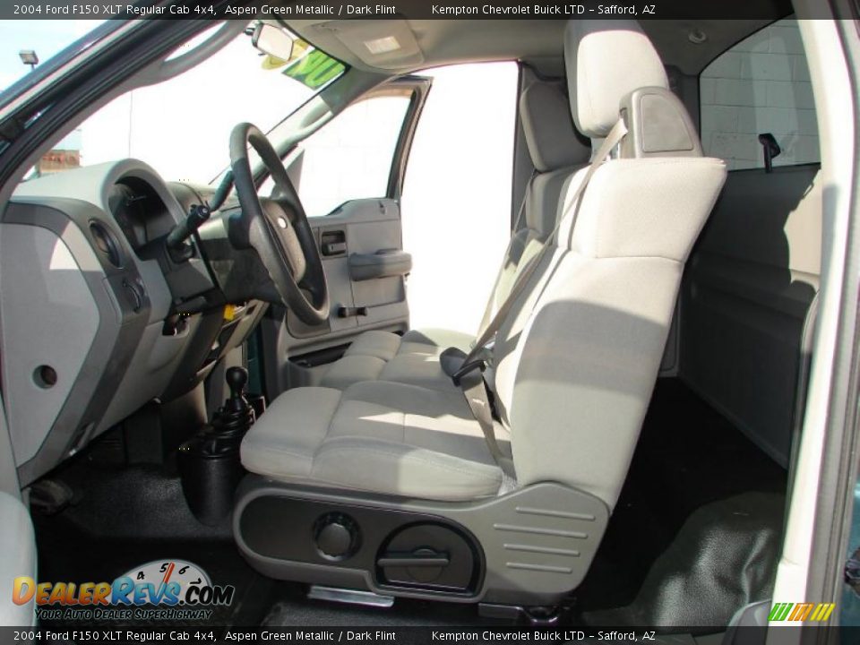 2004 Ford F150 XLT Regular Cab 4x4 Aspen Green Metallic / Dark Flint Photo #6