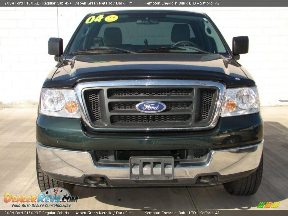 2004 Ford F150 XLT Regular Cab 4x4 Aspen Green Metallic / Dark Flint Photo #11