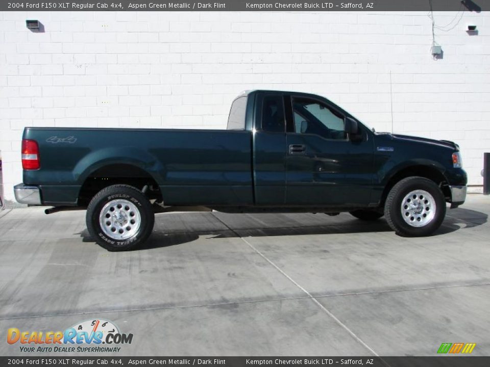 2004 Ford F150 XLT Regular Cab 4x4 Aspen Green Metallic / Dark Flint Photo #12