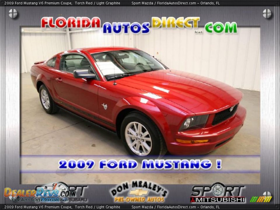 2009 Ford Mustang V6 Premium Coupe Torch Red / Light Graphite Photo #1