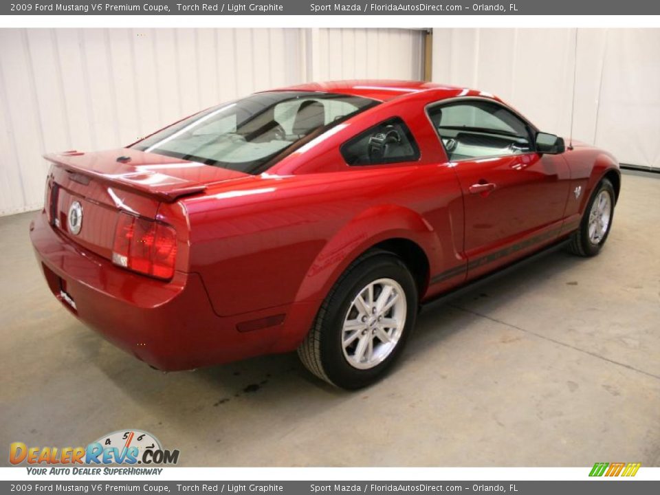 2009 Ford Mustang V6 Premium Coupe Torch Red / Light Graphite Photo #5
