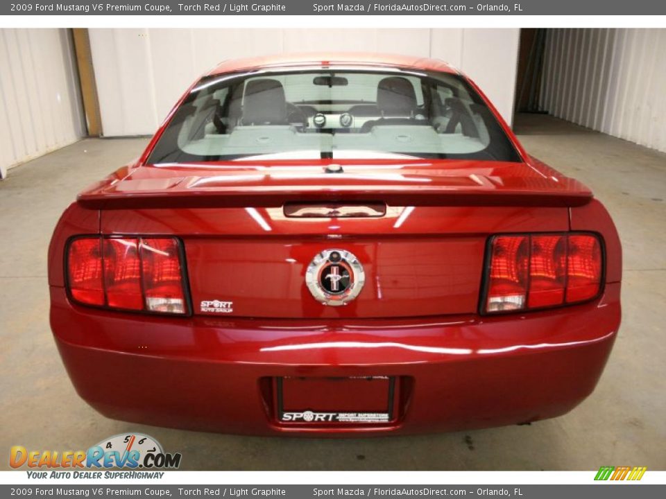 2009 Ford Mustang V6 Premium Coupe Torch Red / Light Graphite Photo #6