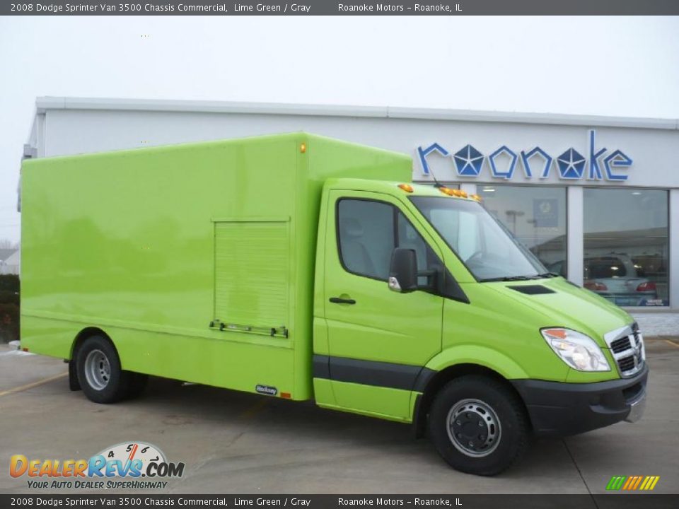 2008 Dodge Sprinter Van 3500 Chassis Commercial Lime Green / Gray Photo #1
