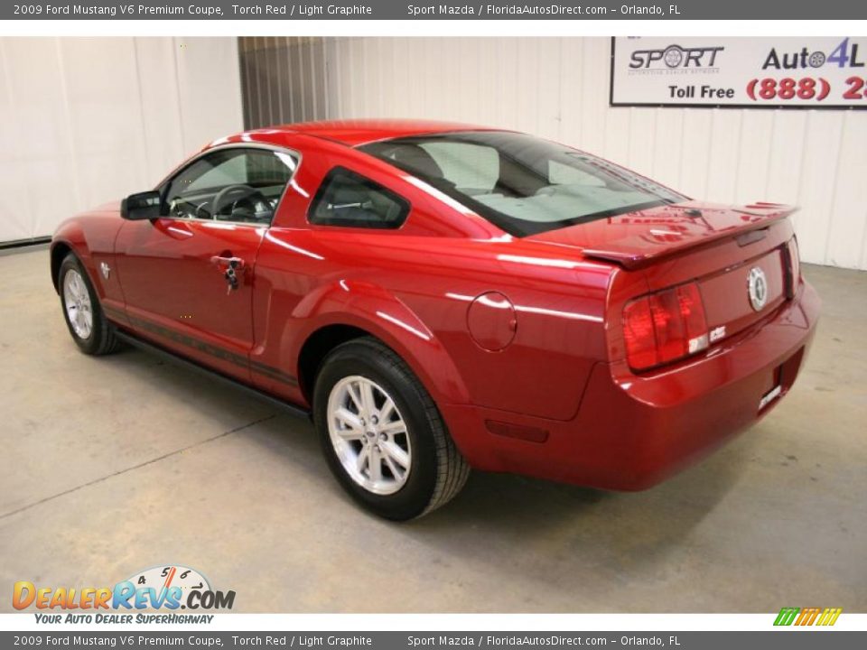 2009 Ford Mustang V6 Premium Coupe Torch Red / Light Graphite Photo #7