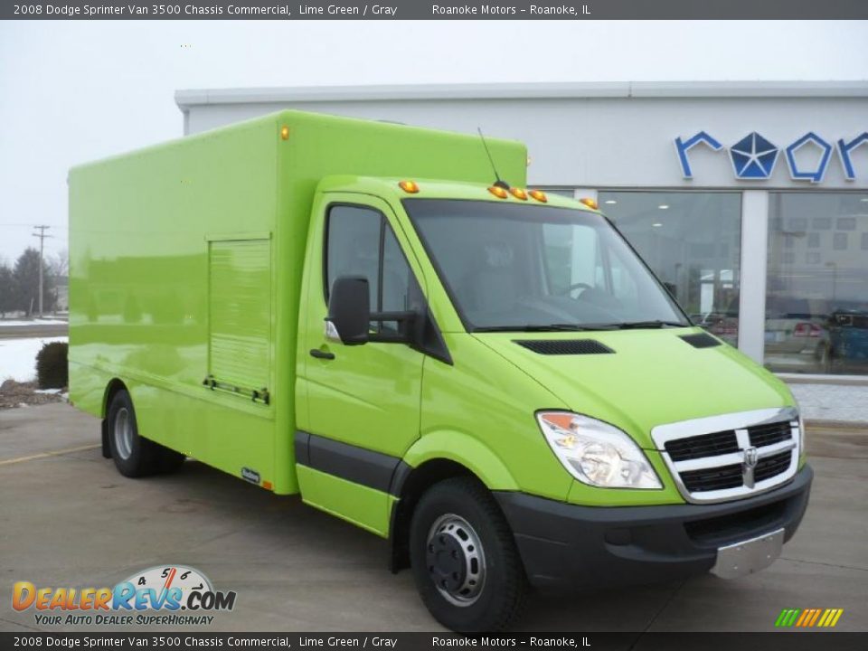 2008 Dodge Sprinter Van 3500 Chassis Commercial Lime Green / Gray Photo #3