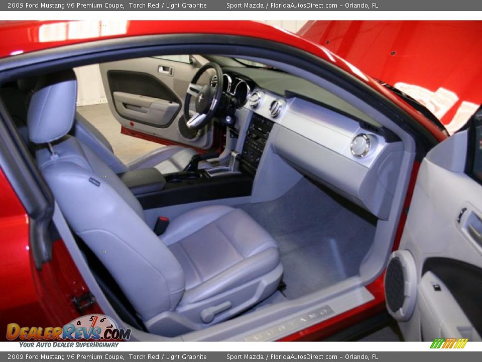 2009 Ford Mustang V6 Premium Coupe Torch Red / Light Graphite Photo #9