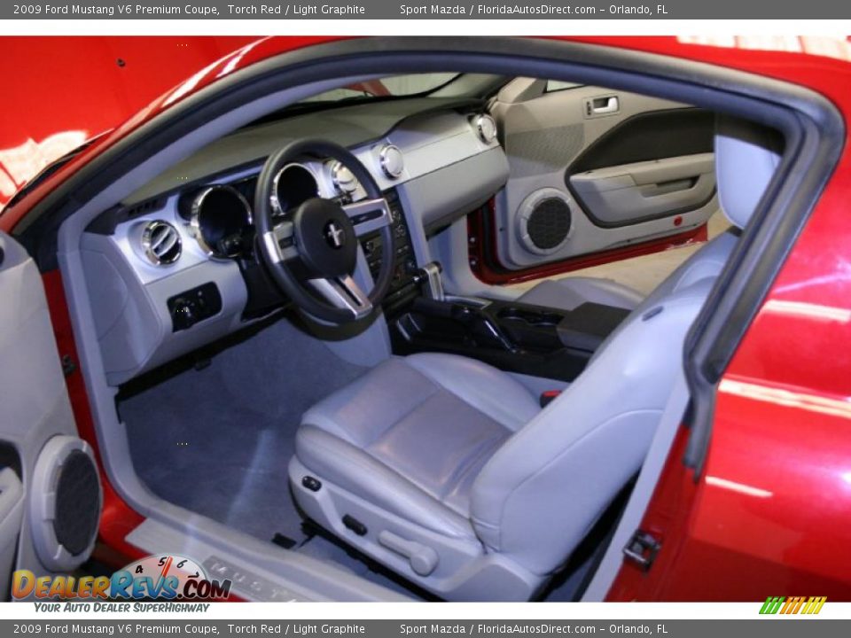 2009 Ford Mustang V6 Premium Coupe Torch Red / Light Graphite Photo #12