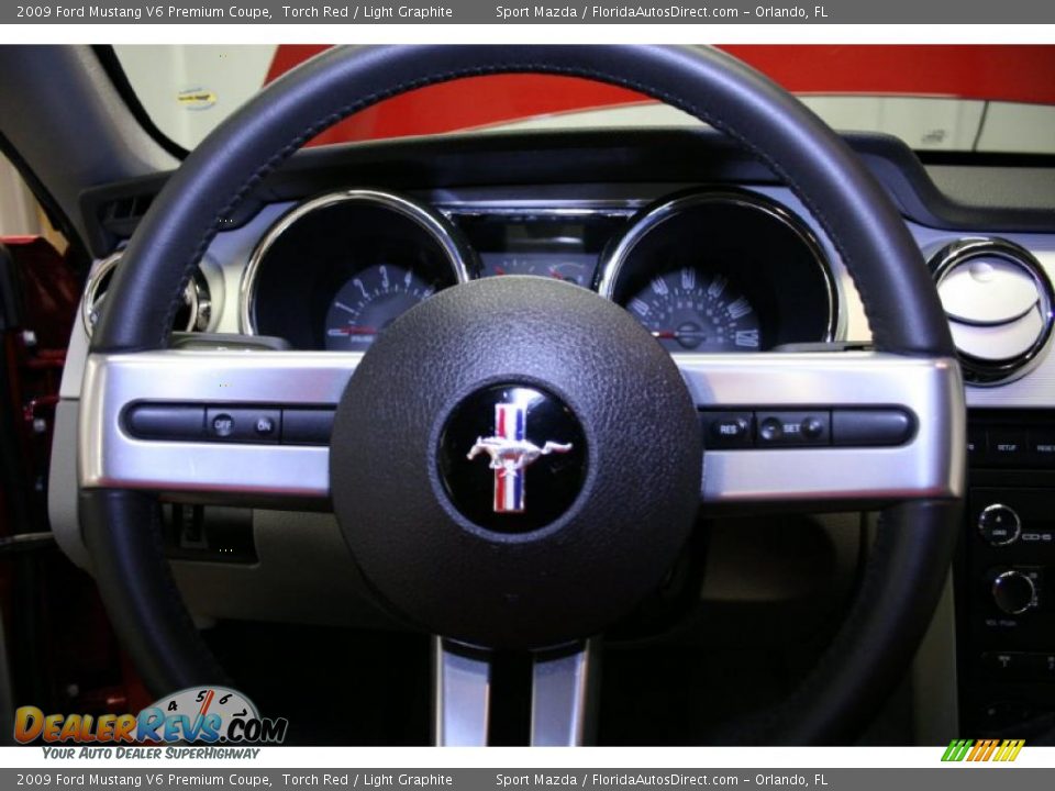 2009 Ford Mustang V6 Premium Coupe Torch Red / Light Graphite Photo #28