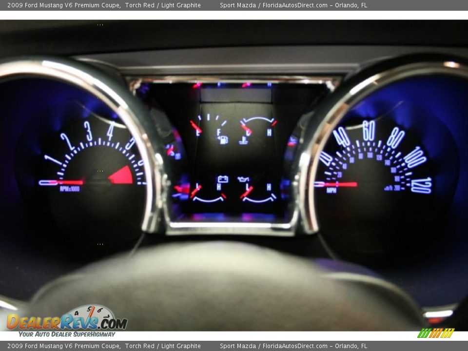 2009 Ford Mustang V6 Premium Coupe Torch Red / Light Graphite Photo #29