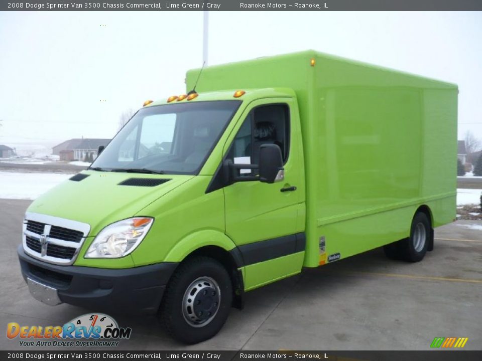 2008 Dodge Sprinter Van 3500 Chassis Commercial Lime Green / Gray Photo #28