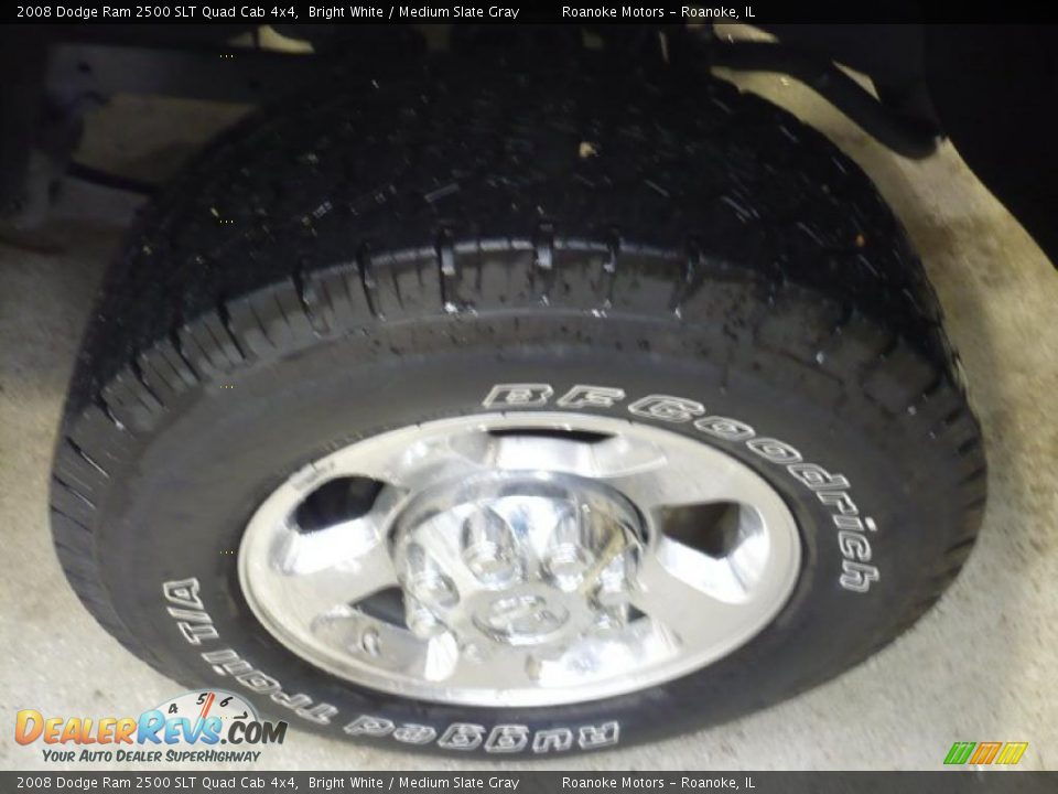 2008 Dodge Ram 2500 SLT Quad Cab 4x4 Bright White / Medium Slate Gray Photo #4