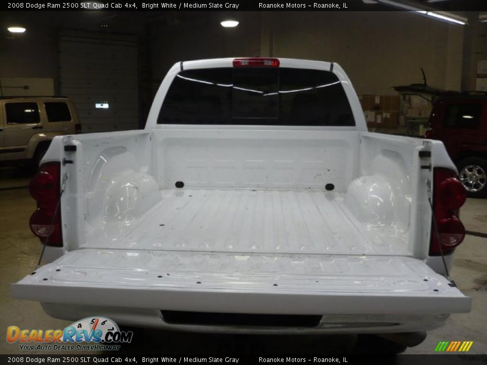 2008 Dodge Ram 2500 SLT Quad Cab 4x4 Bright White / Medium Slate Gray Photo #5