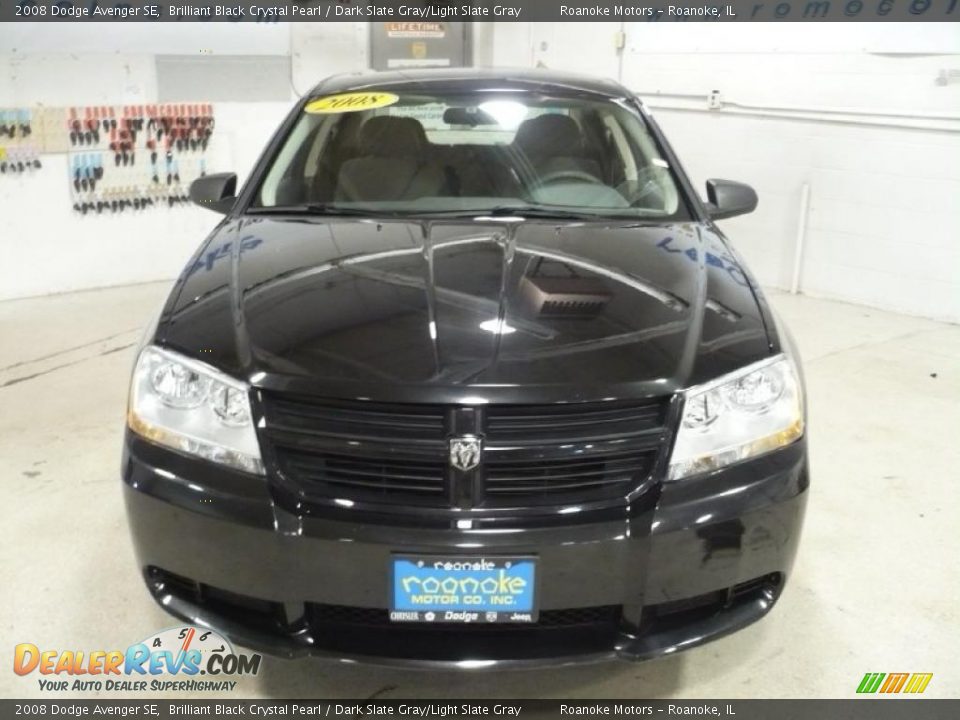 2008 Dodge Avenger SE Brilliant Black Crystal Pearl / Dark Slate Gray/Light Slate Gray Photo #3