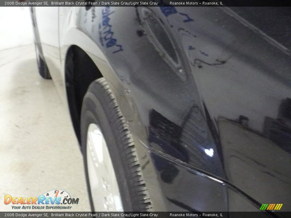 2008 Dodge Avenger SE Brilliant Black Crystal Pearl / Dark Slate Gray/Light Slate Gray Photo #7