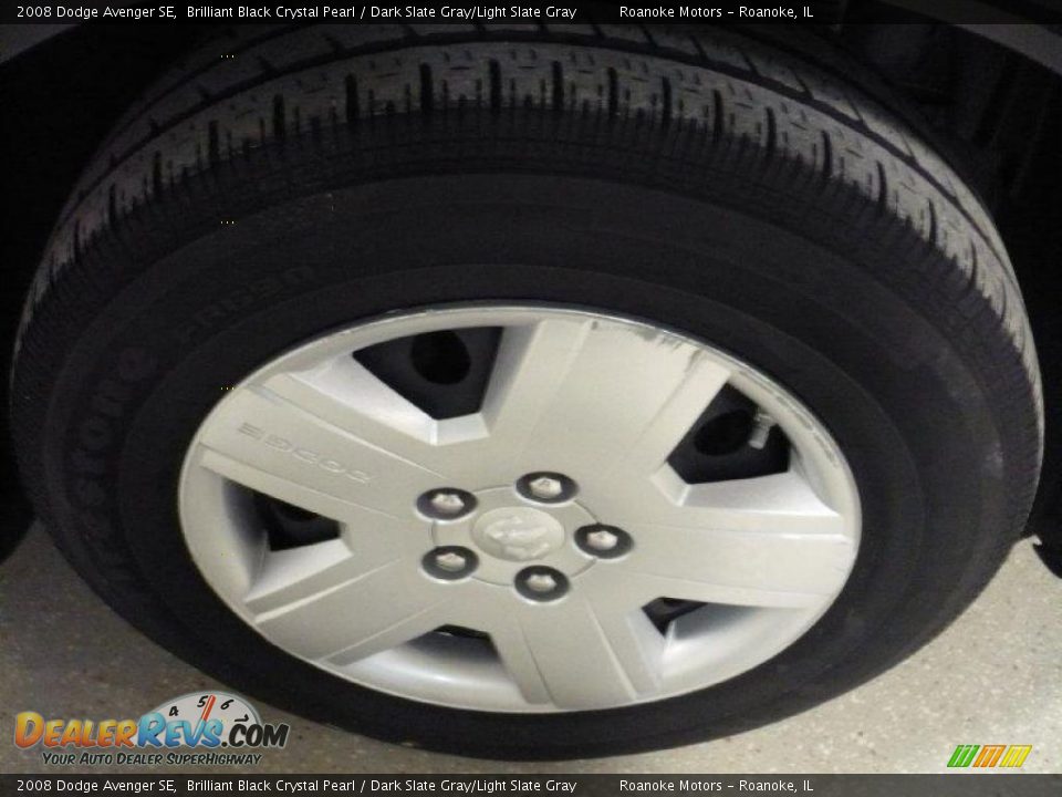 2008 Dodge Avenger SE Brilliant Black Crystal Pearl / Dark Slate Gray/Light Slate Gray Photo #9
