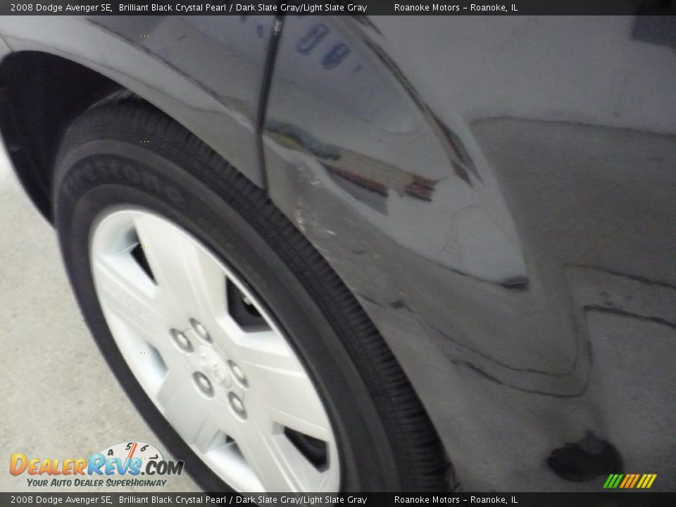 2008 Dodge Avenger SE Brilliant Black Crystal Pearl / Dark Slate Gray/Light Slate Gray Photo #10