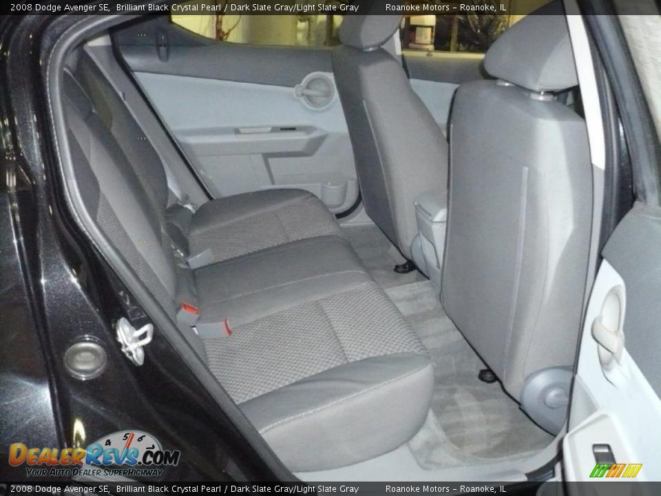 2008 Dodge Avenger SE Brilliant Black Crystal Pearl / Dark Slate Gray/Light Slate Gray Photo #11